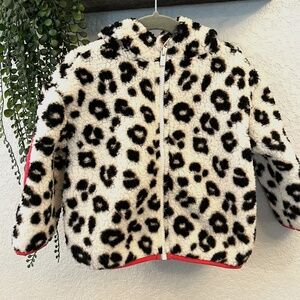 Old Navy Snow Leopard Print Sherpa Jacket 2T